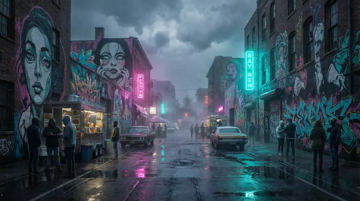 宝宝是我撞进入还是你自己坐下来 - 雨夜壁画街